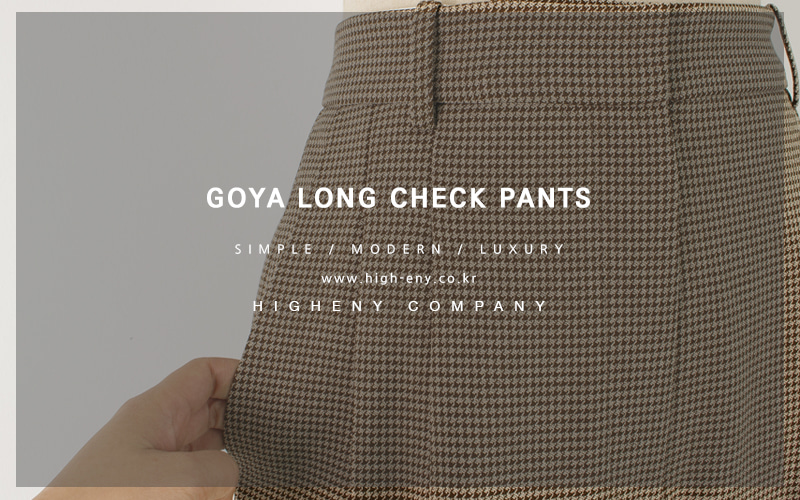 Goya long check pants